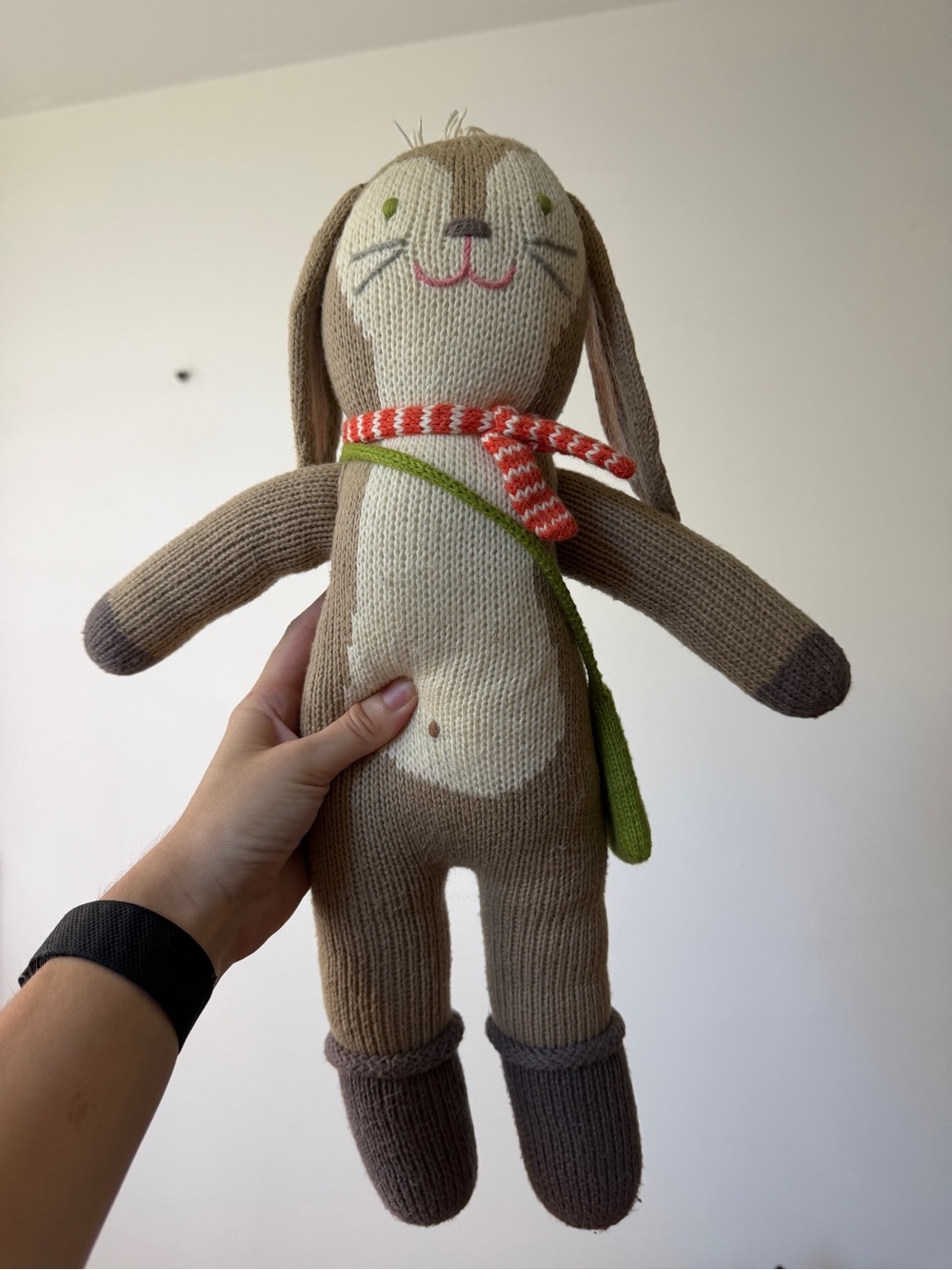 Bla Bla Brown Knit Bunny Plush Toy